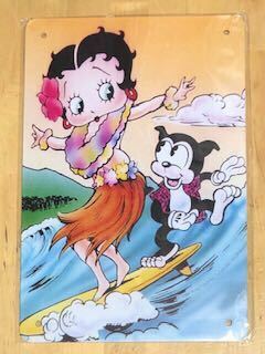 【 Betty Boop ベティ 】75 ☆ 昭和 ☆ ブリキ看板 ★レトロ☆アメリカン雑貨 ■