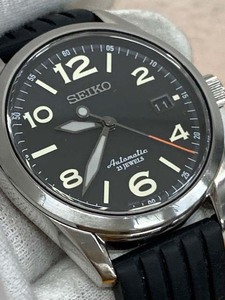 セイコー☆SEIKO☆AUTOMATIC時計☆裏スケルトン☆23Jewels☆デイト☆アラビアインデックス☆ブラックフェイス☆6R15-02R0☆稼働品☆美品