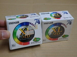 !〇超レア!! 未開封品 高音質MD カセット ディスク maxell XL 74 XLMD-74 計10枚 室内保管品 未使用品