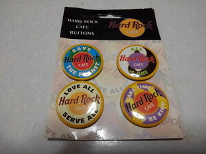 ●　ハードロックカフェ　【　缶バッジ　4個セット　】　Hard Rock CAFE