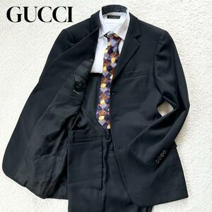 1円～極美品 GUCCI グッチ スーツ セットアップ ブラック 黒 サイズS