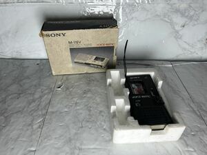 動作未確認　ソニー SONY マイクロカセットレコーダー M-11EV ECM-011 黒 ステレオラジオ テープレコーダー ヴィンテージ