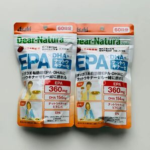 アサヒ　ディアナチュラ　 EPA×DHA＋ナットウキナーゼ　60日分×2袋