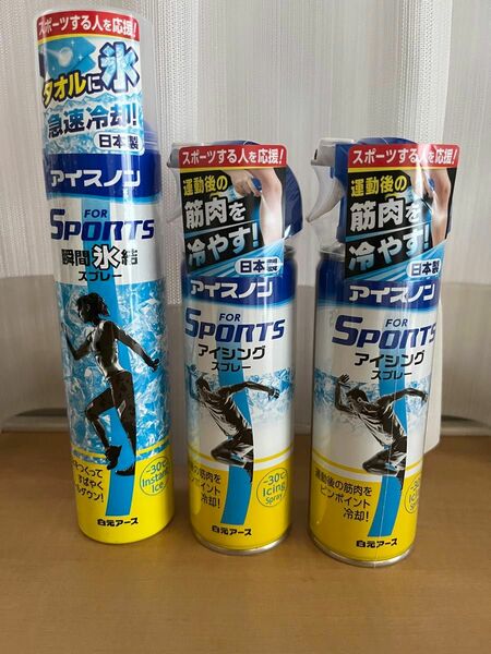 アイスノン　FORSPORTS 瞬間氷結スプレー　マイナス30℃ & アイシングスプレー　セット