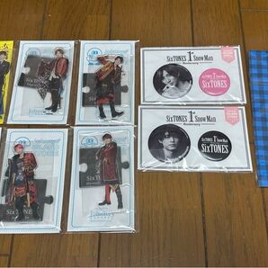 SixTONESアクスタ、缶バッジ、キーホルダー