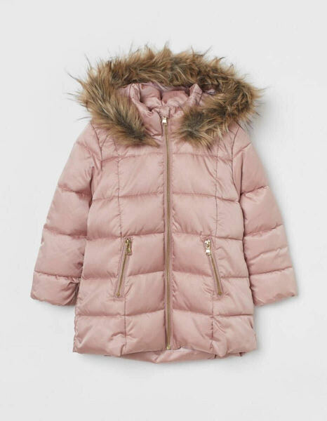 H&M キッズ 女の子 フード付きジャケット♪110cm ペールピンク