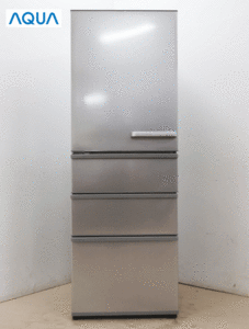 * beautiful goods * AQUA aqua freezing refrigerator 4-door left opening type 355L AQR-36NLp light silver 2023 year made 