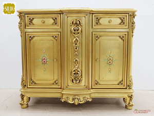 * exhibition goods * highest peak SILIKsilik sideboard / cabinet do Roar + double doors ro here style Gold 86 ten thousand 