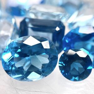  много!!( натуральный голубой топаз . суммировать 200ct )J разрозненный камни не в изделии ювелирные изделия голубой топаз jewelry blue topaz DF0 ①