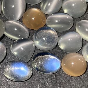 〔天然ムーンストーンおまとめ50ct〕m ルース 裸石 宝石 ジュエリー jewelry moon stone シラー効果 パワーストーン カボション 