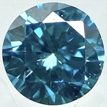 〔天然ブルーダイアモンド0.070ct〕m 2.60×2.60mm ルース 裸石 diamond 宝石 ジュエリー テEG0_画像1