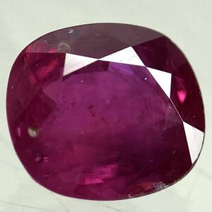 〔天然ルビー0.681ct〕J 約5.46×4.80mm ルース 裸石 corundum コランダム RUBY 宝石 ジュエリー 