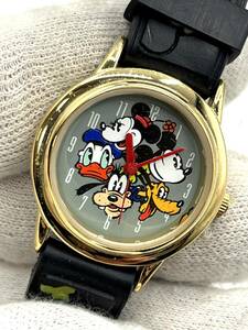 【電池切れ】クォーツ 腕時計 グレー文字盤 キャラクター ラバーストラップ レディース