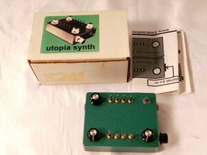 Y628*utopia Synth/ effector?* kingcapitolpunishment/ sound equipment?/ green series / britain character manual attaching / postage 590 jpy ~