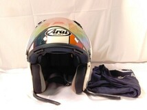 A685★Arai HELMET/バイク用ヘルメット/ジェットヘルメット/59.60CM/白オレンジ黒色系/趣味/バイク/アライ★送料870円〜_画像5