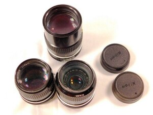 Y625* Nikon / manual lens /3 point / NIKKOR 85mm/35mm/135mm/ Junk / postage 590 jpy ~