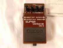 A677★BOSS/OC-3/SUPER Octave/エフェクター/スーパーオクターブ/茶色系/ギター/ベース/取扱説明書付き/音楽/ボス★送料590円〜_画像6