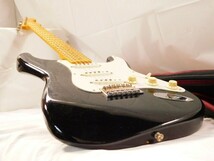A675★Fender/STRATOCASTER/エレキギター/ストラトキャスター/Sシリアル/黒系/Crafted IN JAPAN /フェンダー★送料1420円～_画像8