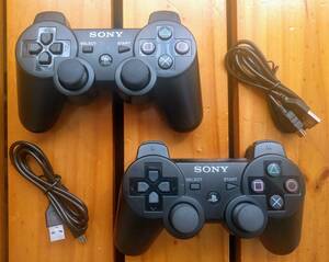 *SONY original *PS3 wireless controller 2 piece set * operation has been confirmed .