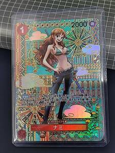 T079[PK]T52(カード) 美品 OP01-016 パラレル ナミ SP R ★ローダーおまけ ワンピースカードゲーム/ONE PIECE CARD GAME 5/31出品