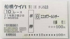 09年　かしわ記念　エスポワールシチー　現地的中　旧型