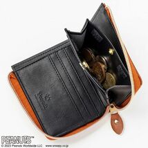 2 95 スヌーピー BROWN SMOOTH COMPACT 財布 送料210円_画像4