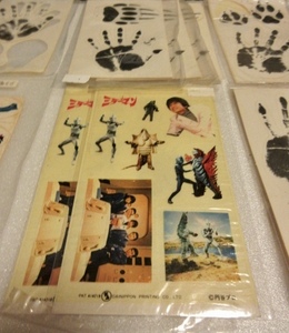  Showa Retro *{ mirror man * seal }* koto Sakura hand-print, foot-print,... seal (1970 period )* all 45 sheets * that time thing * rare * new goods *RKN-89