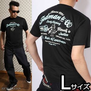 テッドマン TEDMAN & CO 半袖ドライTシャツ TDRYT-1400 ブラック【Lサイズ】吸汗速乾 エフ商会 アメカジ メンズ