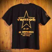 VANSON ドライメッシュ 半袖 Tシャツ VS22808S ブラック×イエロー【Lサイズ】バンソン_画像7