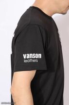 VANSON ドライメッシュ 半袖 Tシャツ VS21804S ブラック×ホワイト【Lサイズ】バンソン_画像9