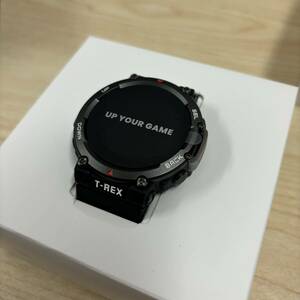 [N-19553]1 иен старт AMAZFIT GPS смарт-часы Amazfit T-Rex2 угольно-черный A2170 наручные часы работоспособность не проверялась хранение товар 