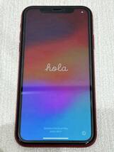 【KIM-2187】【1円～】iPhone XR 128GB レッド IMEI:357376096061257 判定「－」SIMロックなし アップル スマホ_画像1