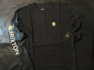 本物正規◆BRIXTON◆長袖Tシャツ■M■黒■袖ロゴ BETA■新品 ロンT ブリクストン