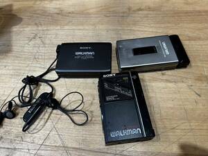 (137)SONY Sony WALKMAN cassette player WM-EX555 WM-607 WM-F404 set sale 