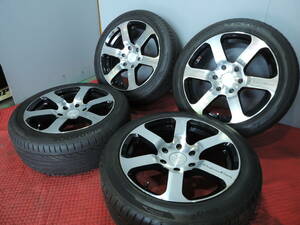 【中古セット】 デイトナユーロ 18インチ 8J+38 6H139.7 ハンコック ベンタスV12 225/50R18 19年製 トヨタ 200系ハイエース TOYOTA HIACE