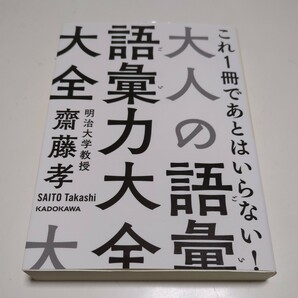 文庫版 大人の語彙力大全 齋藤孝 中経の文庫 中古