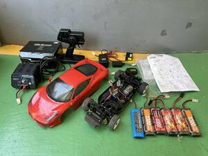 5003 TAMIYA Tamiya TT-01 TYPE E CHASSIS Ferrari Ferrari radio-controller operation not yet verification Junk 