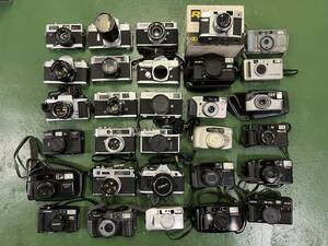 5014 【ジャンク】Canon/YASHICA/FUJI/PENTAX/minolta/canadat/RICOH/OLYMPUS/Nikon 他 フィルムカメラ 30点 まとめ