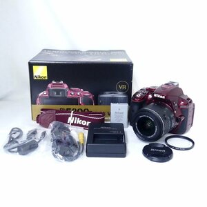 Nikon ニコン D5300 レッド + AF-S DX NIKKOR 18-55mm F3.5-5.6 G VR II デジタル一眼 カメラ 簡易動作OK USED /2405C