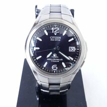 CITIZEN シチズン ATTESA アテッサ H410-T003788 デイト 黒文字盤 ソーラー 腕時計 現状品 USED /2405C_画像1