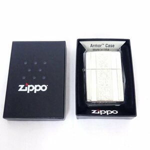 【送料無料】 ZIPPO ジッポー Armor Case アーマー クロス＆シェル細工 ライター 喫煙具 未使用品 /2405C