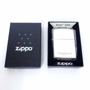 ZIPPO ジッポー Armor Case アーマー PLATINUM PLATING 喫煙具 ライター 未使用品 /2405C
