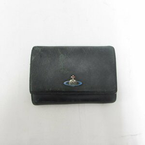 Vivienne Westwood ヴィヴィアンウエストウッド オーブ レザー ラウンドファスナー 二つ折り財布 ウォレット USED /2405D