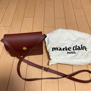 marie Claire 斜めがけショルダーバッグ 赤茶色