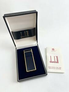 [ трава ]*1 иен старт * dunhill Dunhill газовая зажигалка черный × Gold надеты огонь не проверка с коробкой товары для курения ML022