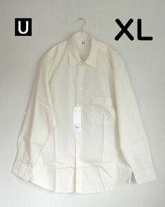 新品即決★[ナチュラル][XL]★送料無料 20SS コットンレギュラーカラーシャツ 限定寸 ユニクロＵ Uniqlo U ユー Natural 白 ブロードシャツ