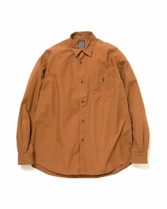 hobo / ホーボー L/S SHIRT COTTON WEATHER CLOTH VINTAGE WASH キャメル Lサイズ 新品未使用