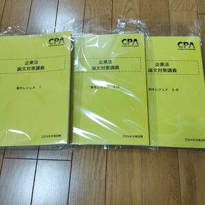 【2024　最新　新品未使用品】CPA会計学院　企業法　青木レジュメ　