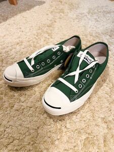 コンバース ジャックパーセル LINETAPE SLIP 25.5 GREEN 未使用品 箱あり 送料込み CONVERSE JACKPURCELL