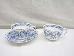 05Y032 【 中古品 】 MINTON ミントン SHALIMAR 1793 カップ＆ソーサー 全２客 ※ソーサー１個欠品※ 現状渡し